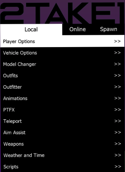Mod Menu Gta 5 Online 2Take1 - DFG